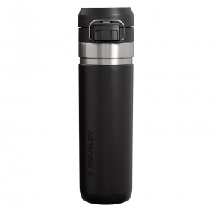 Black 2.0 Stanley The Quick Flip Go Water Bottle | 24 OZ | DWAR47931