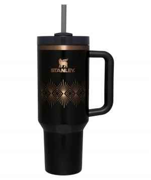 Black Gloss Deco Stanley Deco Collection Quencher H2.0 FlowState™ Tumbler | 40 OZ | CZXJ10237