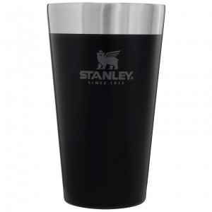 Matte Black Stanley Adventure Stacking Stainless Steel Beer Pint | 16oz Tumbler | DKJZ71549