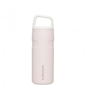 Rose Quartz Glimmer Stanley IceFlow™ Bottle with Cap and Carry+ Lid | 16 OZ | FYAR29547